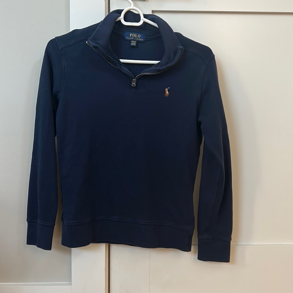 Polo Quarter Zip Pullover - M (10-12)